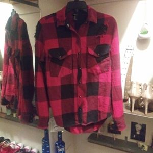 Forever 21 Plaid button down long sleeve